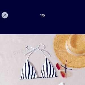 Medium swim top striped